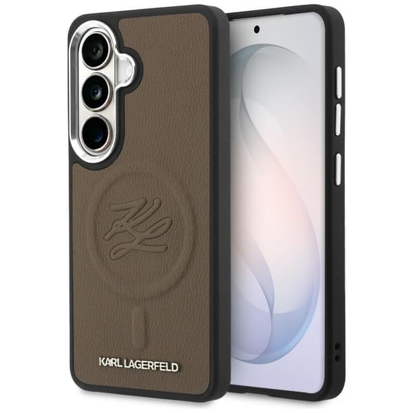 Karl Lagerfeld fodral Embossed Ring Initials MagSafe för Samsung Galaxy S26 brun