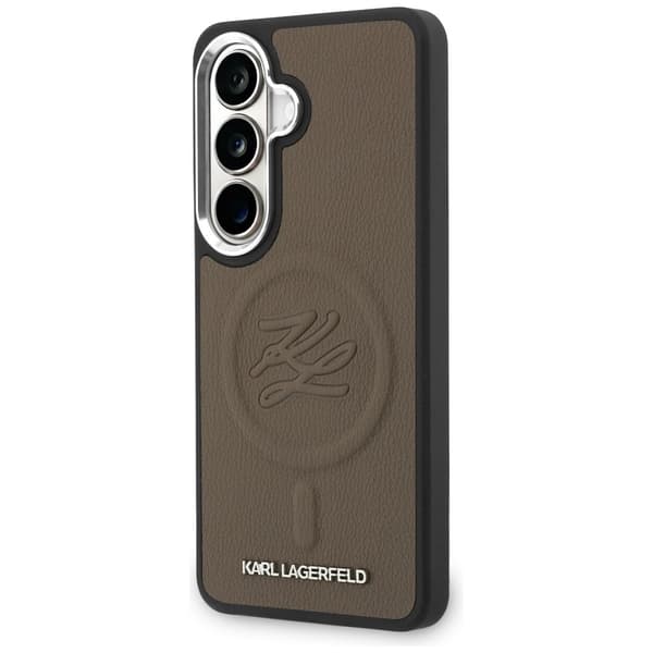 Karl Lagerfeld fodral Embossed Ring Initials MagSafe för Samsung Galaxy S26 brun
