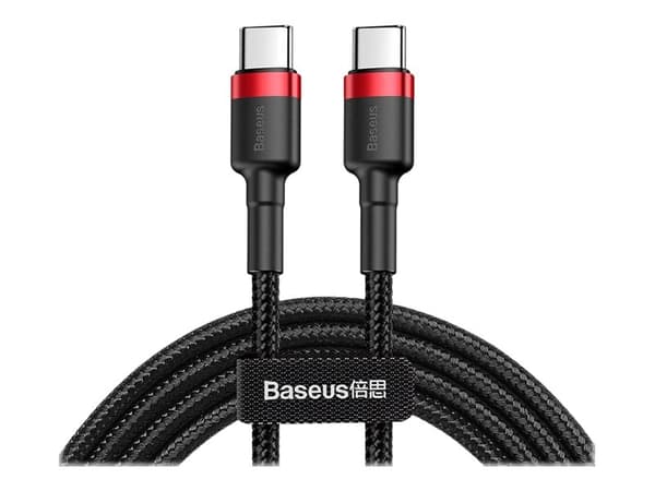 Baseus Cafule USB 2.0 USB Type-C kabel 2m svart röd
