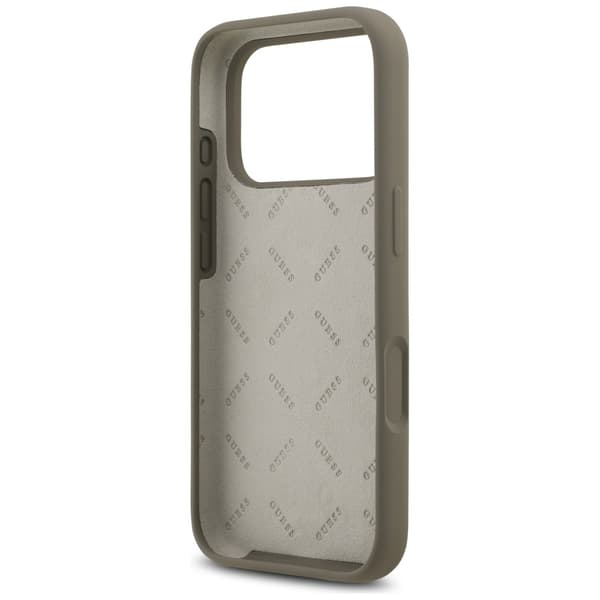 Guess Silicone Big 4G Script fodral för iPhone 17 Pro brun brun