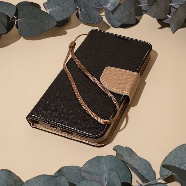Smart Fancy etui til Samsung Galaxy A16 sort-guld black