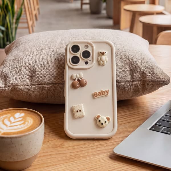 Ultra Trendigt 3D-skal för iPhone 16 Pro bear