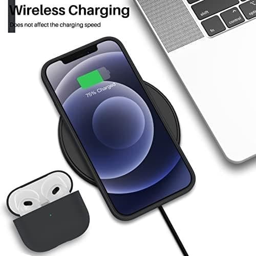 Lyxigt flytande silikonskal för iPhone 14 Pro Max, svart