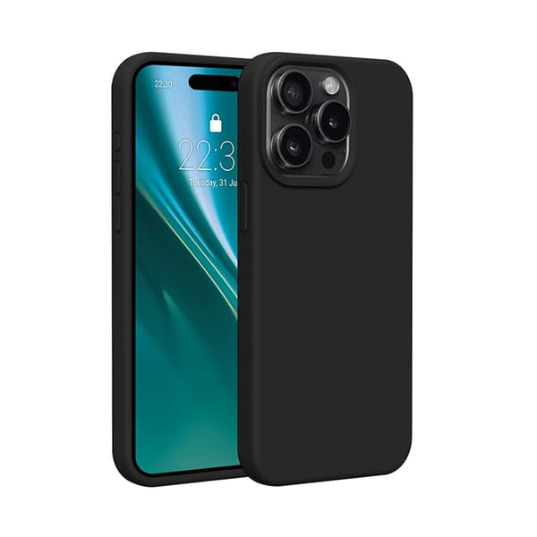 Etteri Silikonskal till iPhone 15 Pro Max 6,7\" svart