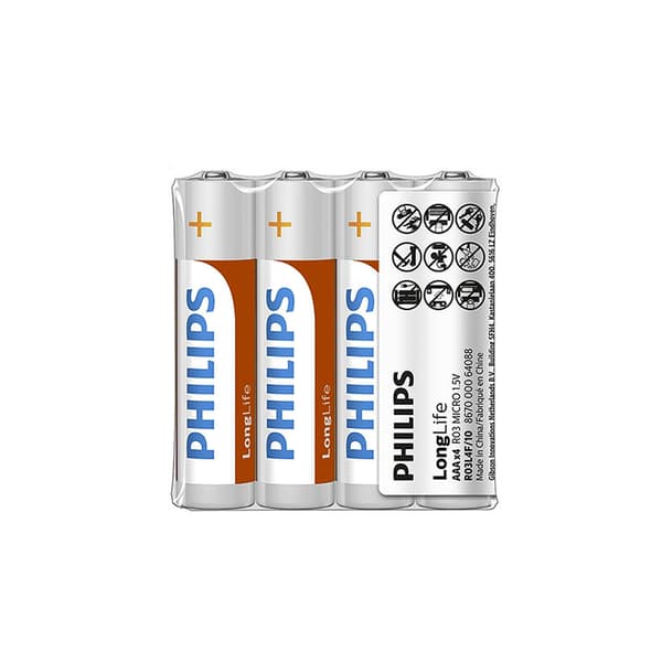 Batteri PHILIPS AAA LR03 LONGLIFE 4st Power Alkaline