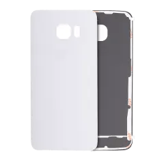 Baksidesglas för Samsung Galaxy S6 Edge (ingen logotyp) (eftermarknadsplus) (vit)