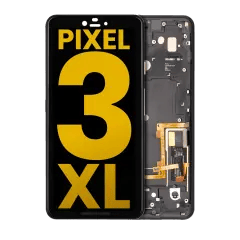 OLED-enhet med ram för Google Pixel 3 XL (renoverad) (Just Black)
