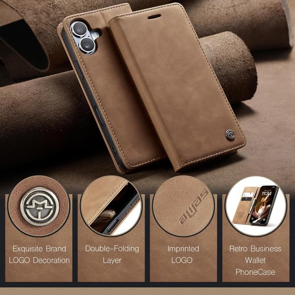 Caseme 0013 för iPhone 17 Brun brun