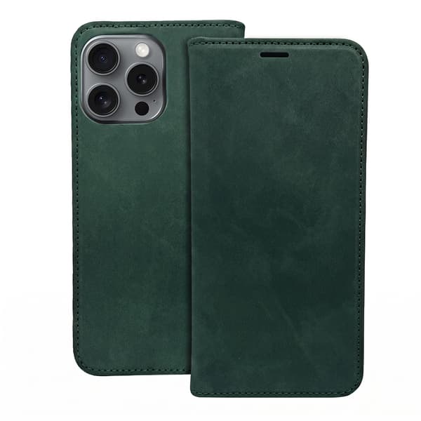 Smart Suede-fodral för Xiaomi Redmi Note 15 Pro Plus 5G grön