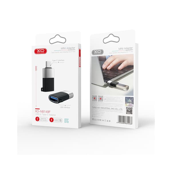 XO-adapter NB149-F USB - USB-C svart OTG