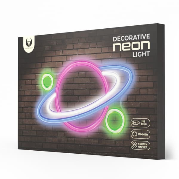 Neon PLEXI LED PLANET flerfärgad FPNE05X Forever Light