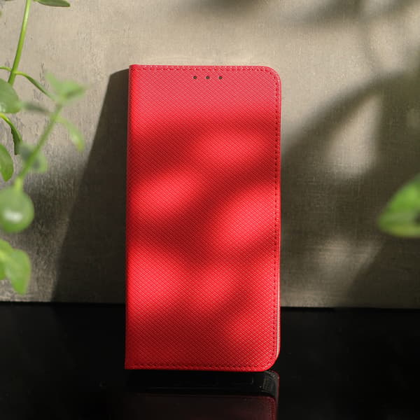 Smart Magnetfodral för Xiaomi Redmi Note 14 Pro 4G (Global) röd