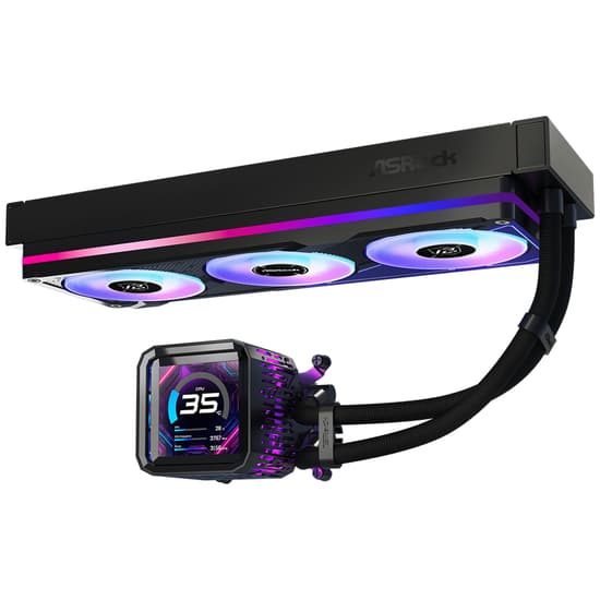 Asrock Phantom Gaming 360 LCD kölesystem 1-pack svart 120 mm svart
