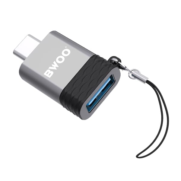 BWOO Adapter USB - USB-C grå OTG BZ-35