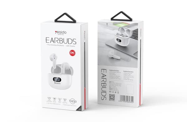 YESIDO HÖRLURAR TWS19 (Enc) BT 5.3 VIT