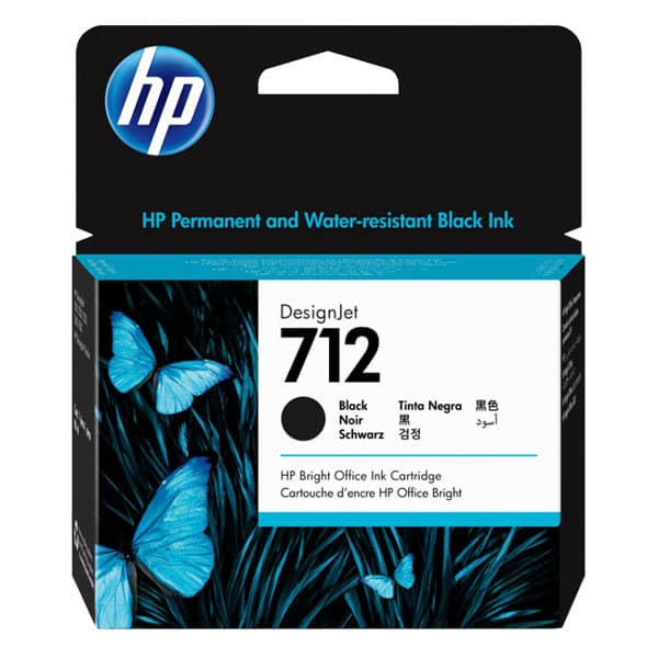 HP 712 svart bläck 3ED71A