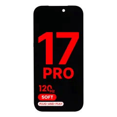OLED-enhet kompatibel med iPhone 17 Pro (Eftermarknad Plus: Mjuk 3.0) (120HZ)