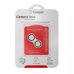 Casper Kameralinsskydd för iPhone 15 / 15 Plus (Grön) (Klar)