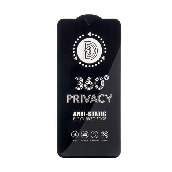 Härdat glas Privacy 360 för iPhone 13 / 13 Pro / 14 / 16e / 17e
