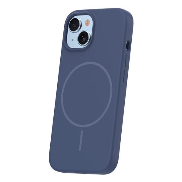 Tunt Mag-skal i silikon för iPhone 15 6,1\" mörkblå