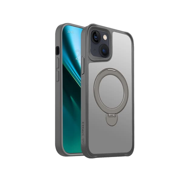 Etteri Matt Mag Ring skal för iPhone 14 grå