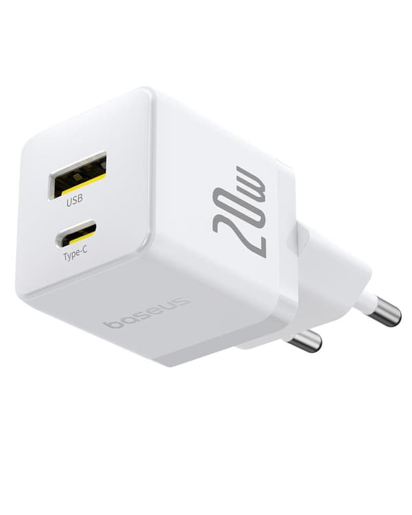 Baseus Palm snabbladdare 1C 20W USB-C USB Moon vit vit