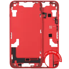 Mellanramshölje med smådelar för iPhone 14 (EU / Global version) (Begagnad OEM-dragning: Grade B) (Röd) röd