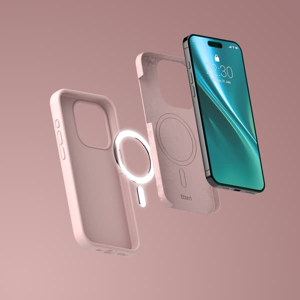 Etteri Silicone Mag skal för iPhone 13 ljusrosa rosa