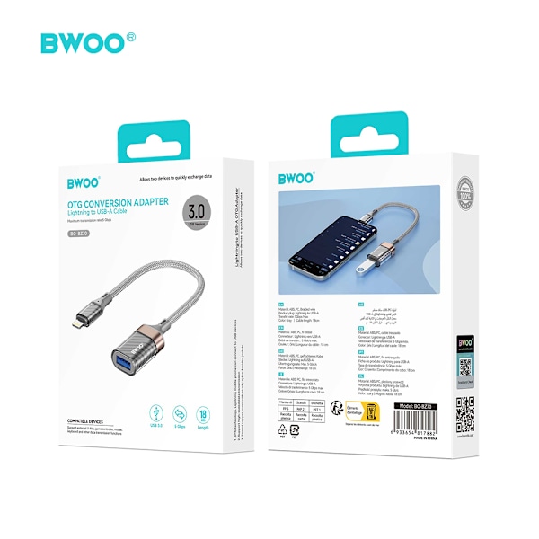 BWOO Adapter Lightning till USB BZ70