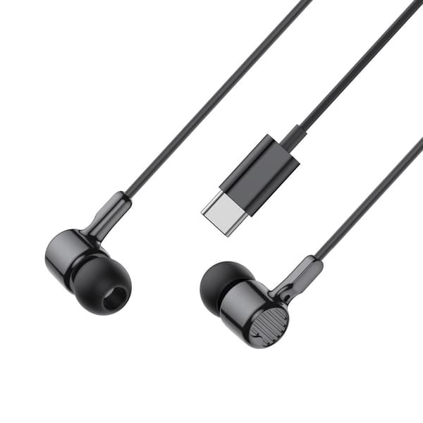 XO trådbundna hörlurar EP81 USB-C svart svart
