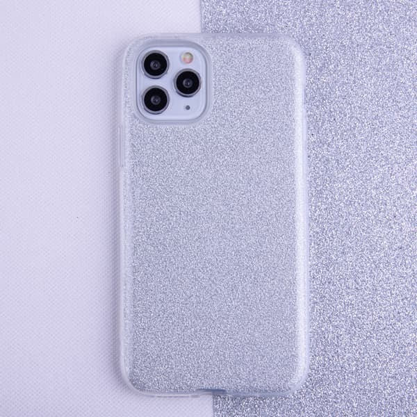 Glitter 3-i-1-fodral till iPhone 14 6,1\" silver