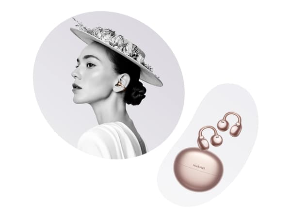 Huawei FreeClip TWS earbuds Hörlurar Roseguld