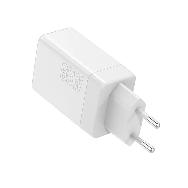 Maxlife MXTC-08-65ACC PD QC laddare 2x USB-C 1x USB 65W vit vit