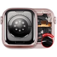Höljesmontering kompatibel med Watch Series 9 (41MM) (Använd OEM-drag: Klass A) (GPS-version) (Aluminium/Rosa)
