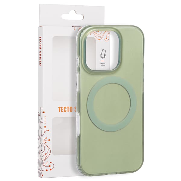 Tecto Shield Mistiq Mag skal för iPhone 16 Pro oliv