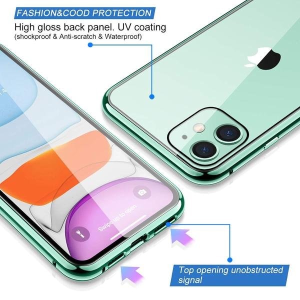 Top kvalitet magnet fodral för din iphone 11|grön