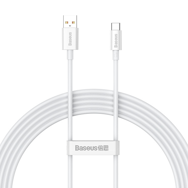 Baseus kabel Superior USB - USB-C 2,0m månvit 100W