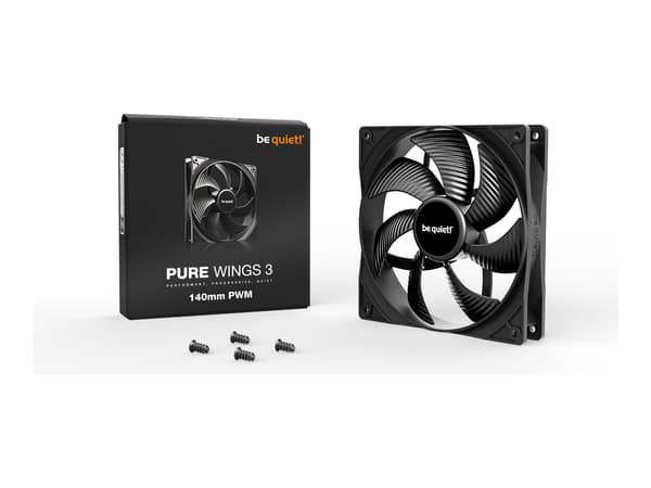 be quiet! Pure Wings 3 Fan 1-pack svart 140 mm