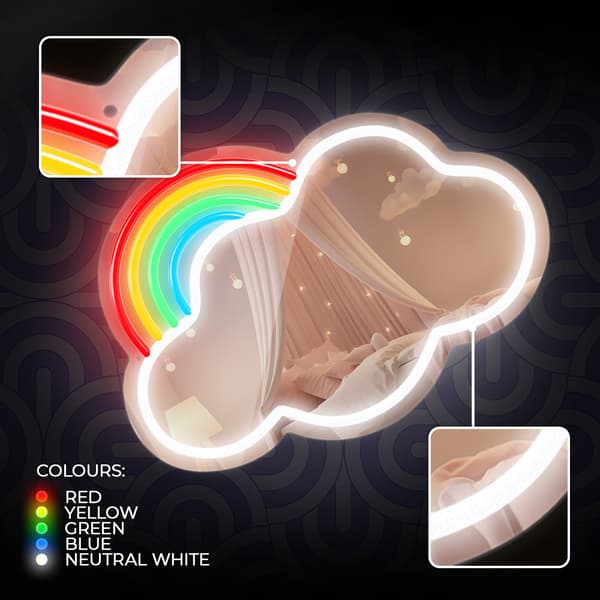 Neon SPEGEL LED MOLN flerfärgad FMNE05 Forever Light