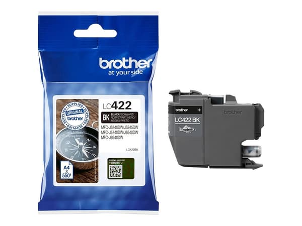 Brother LC 422 svart 550 sidor bläck svart