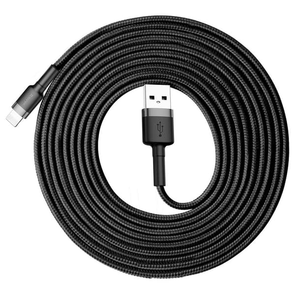 Baseus-kabel Cafule USB - Lightning 3,0 m 1,5A gråsvart svart