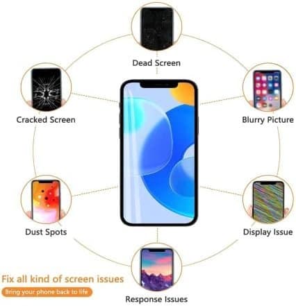 Ersättning Iphone 14 skärm med verktyg och Vattentätt lim grå