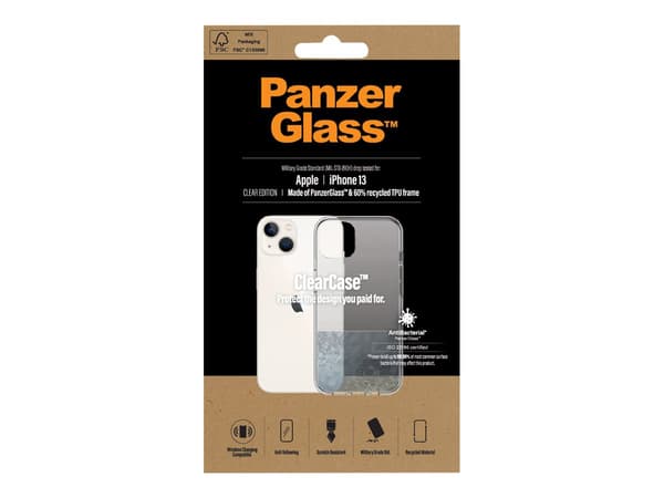 PanzerGlass ClearCase Skal Härdat glas Termoplastisk polyuretan (TPU)