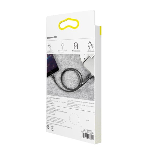 Baseus kabel Cafule USB - Lightning 0,5 m 2,4A grå-svart svart