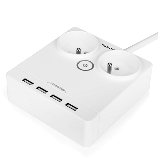 Huslog flat extension cord with 2 outlets EMX-190124