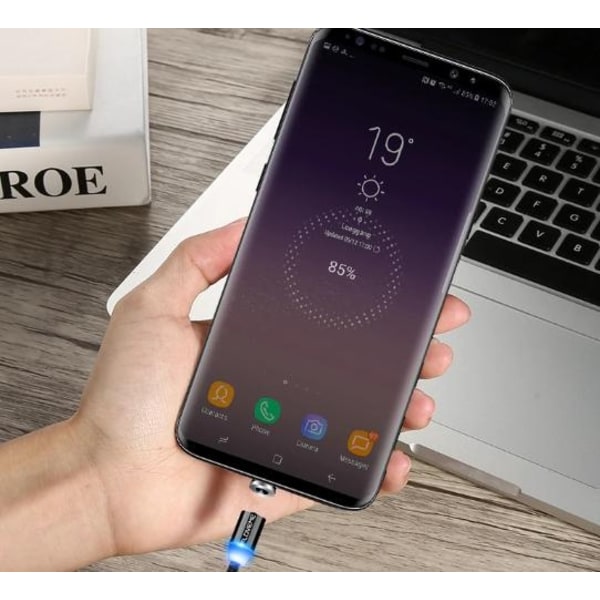 1m Magnetkabel för USB-C Snabb Laddning|svart