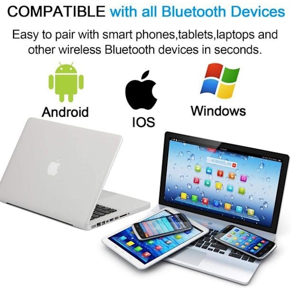 Bluetooth-hatt med pompon (blå) blå