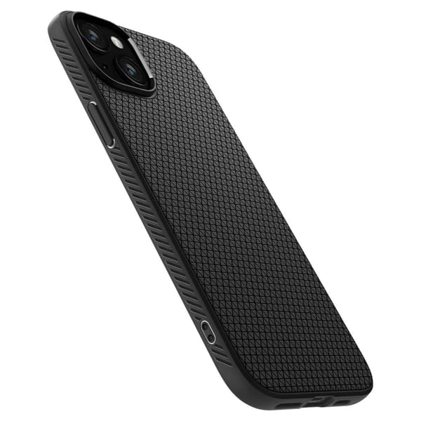 Spigen Liquid Air fodral för iPhone 15 matt svart svart
