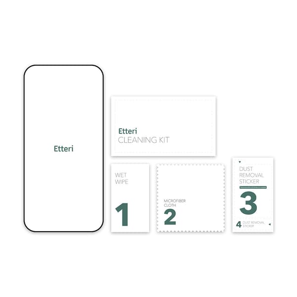 Etteri härdat glas 9D för iPhone 16e / 17e