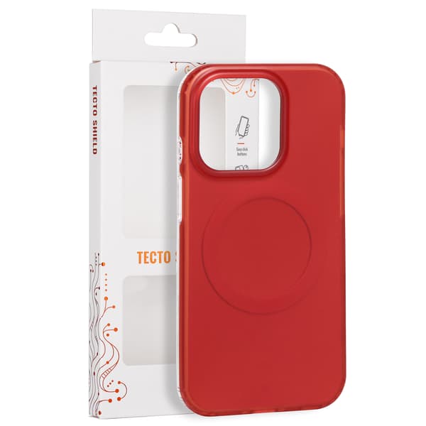 Tecto Shield Mistiq Mag skal för iPhone 14 Pro röd röd